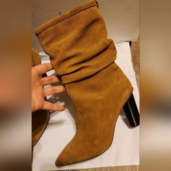 🔥🔥FIRE SALE 🔥🔥IRO Women's Tan Suede Heeled Boots, 9 - Picture 4 of 10